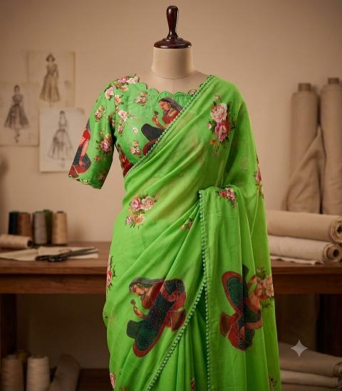 Svara beautiful printed best saree hole wholesale market